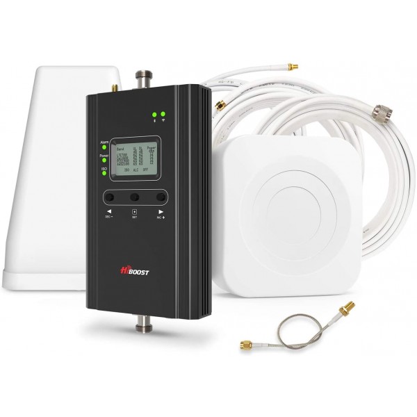  Cell Phone Signal Booster for Home, Up to 4,000 sq ft, Support All US Carriers-Verizon, AT&T, T-Mobile, Sprint, Amplifier Kit with APP and LCD