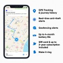 Cellular GPS Tracker - Vehicle, Car, Motorcycle, Bike, Senior, Kid, Belongings - Up to 4 Month Battery Life - Free 2 Year Subscription - Built-in SIM - Real-time Anti-Theft Alerts - 4G LTE-M